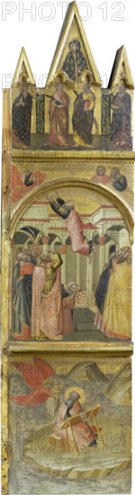 Saint John the Evangelist on Patmos, his Ascension, c1315-1360. Creator: Workshop of Pietro Lorenzetti.