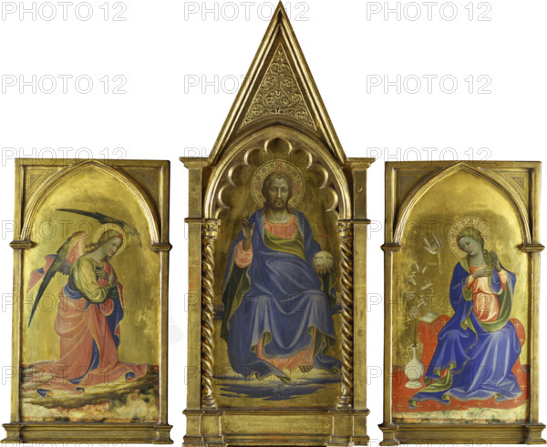 Salvator Mundi, The Angel of the Annunciation and the Virgin Annunciate, 1404-1407. Creator: Gherardo di Jacopo.