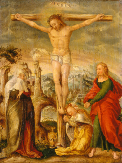 The Crucifixion, 1558. Creator: Workshop of Hans Mielich.