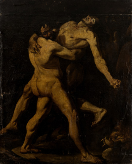 Hercules and Antaeus, 1601-1700. Creator: Italian Master.