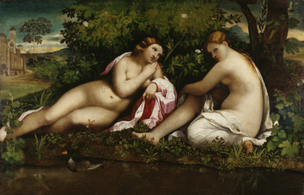Two Resting Nymphs, c1510-1515. Creator: Jacopo Palma il Vecchio.