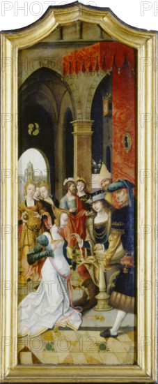King Solomon Receiving the Queen of Sheba, 1516-1519. Creator: Master of the Von Groote Adoration.