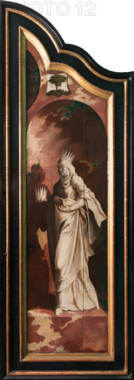 Triptych with the Crucifixion, Saints and Donors, 1530-1540. Creator: North Netherlandish Master.