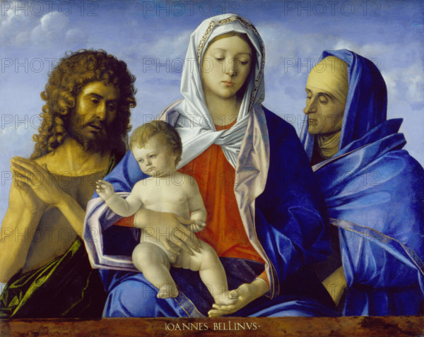 Madonna and Child with Saints John the Baptist and Elizabeth, 1490-1500. Creator: Giovanni Bellini.