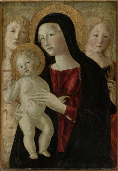 Virgin and Child with Saints Sebastian and Catherine of Alexandria, c1490-1500. Creator: Neroccio di Bartolomeo di Benedetto de' Landi workshop.
