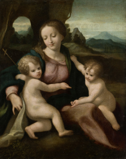 Madonna and Child with the Infant Saint John, c1522-1523. Creator: Antonio da Correggio.