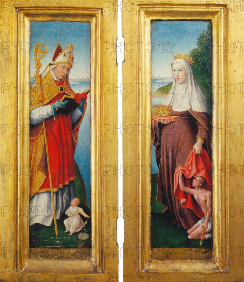 St Augustine and St Elizabeth, c1510. Creator: Dutch or Lower-Rhenish Master.