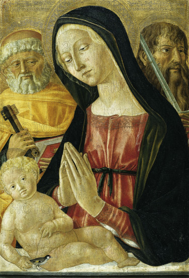 Virgin and Child with Saints Peter and Paul, c1485. Creator: Neroccio di Bartolomeo di Benedetto de' Landi workshop.