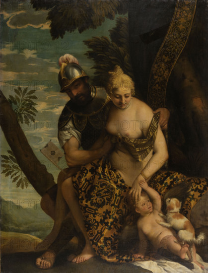 Mars and Venus, after 1580. Creator: Paolo Veronese workshop.