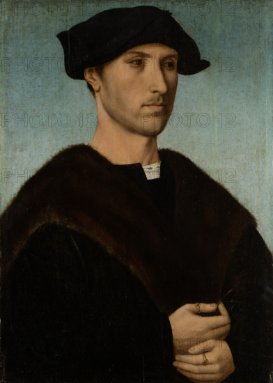Portrait of a Man with Carnation, c1515. Creator: Dutch Master.