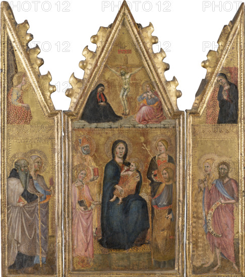 Triptych of the Madonna and Child with Saints, c1380-1395. Creators: Cristoforo di Bindoccio, Meo di Pero.