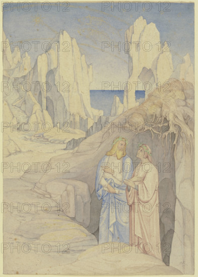 Dante and Virgil in the Underworld.. Creator: Johann Anton Ramboux.