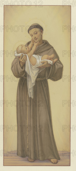 Saint Anthony of Padua with the Christ Child in his arms, 1862. Creator: Eduard von Steinle.