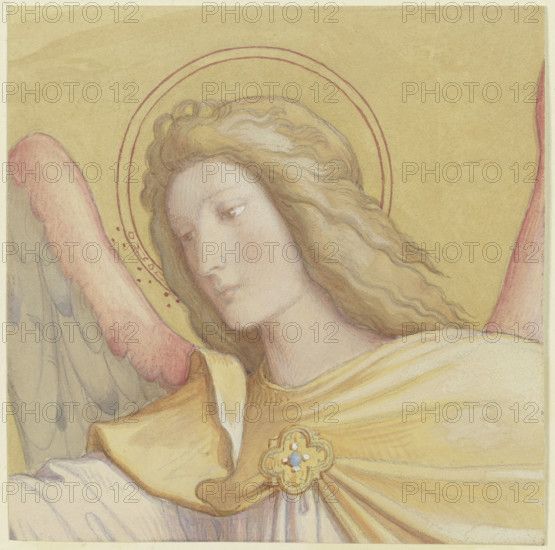 Bust of an angel, c1840-1880. Creator: Eduard von Steinle.