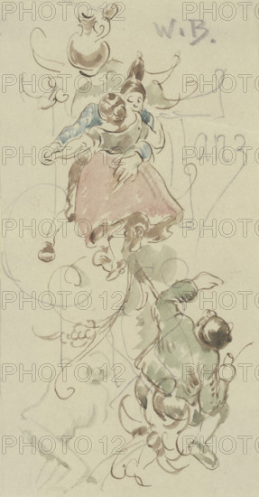 Dance card, c1860-1900. Creator: Wilhelm Busch.