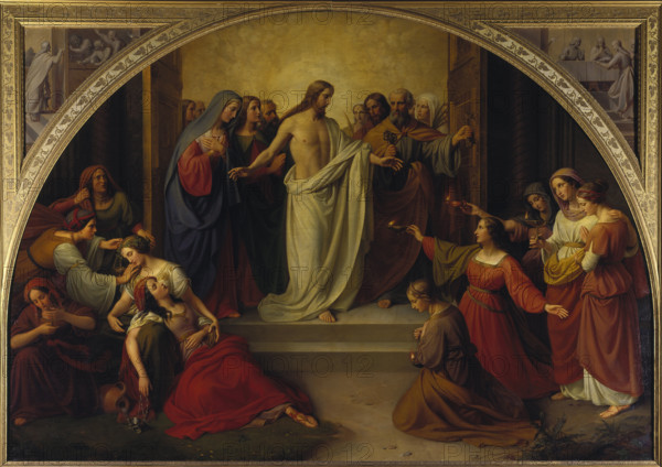 The parable of the wise and foolish virgins, 1842. Creator: Wilhelm Schadow.