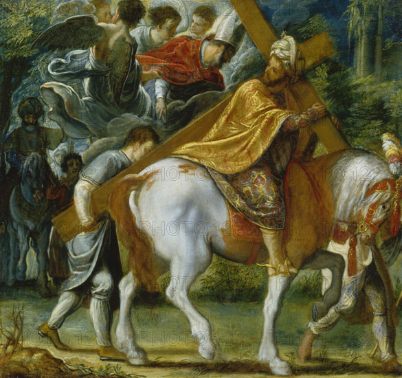 The Frankfurt Altarpiece of the Exaltation of the True Cross: Heraclius on..., 1603-1605. Creator: Adam Elsheimer.