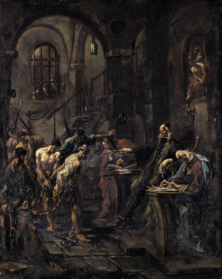 Brutal Interrogation, 1727-1730. Creator: Alessandro Magnasco.