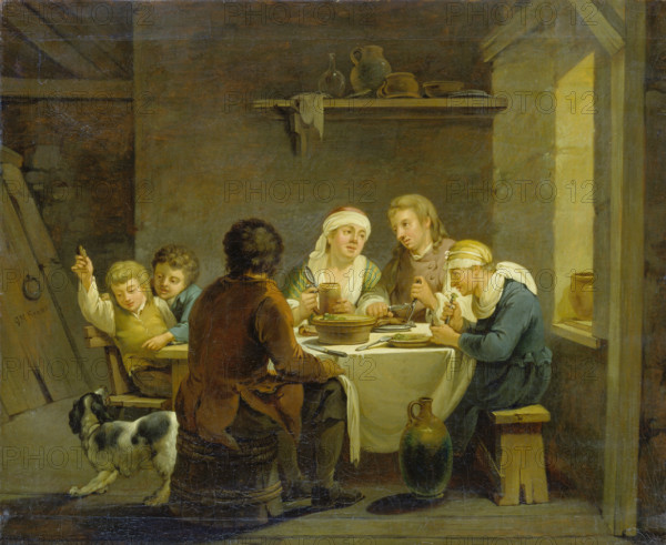 A Family at Table, 1770-1774. Creator: Georg Melchior Kraus.
