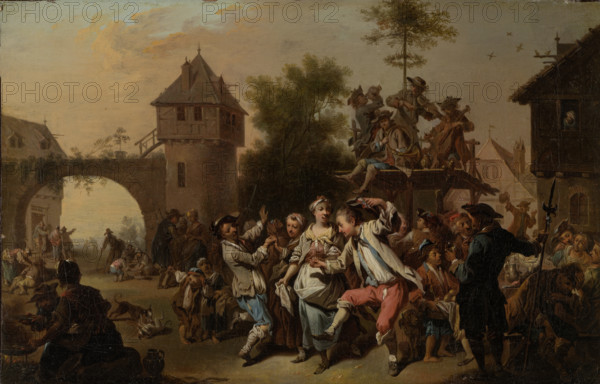 Outdoor Dance in a Village, c1764. Creator: Johann Conrad Seekatz.