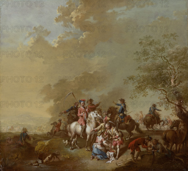 A Break in the Fighting, 1759-1763. Creator: Johann Conrad Seekatz.