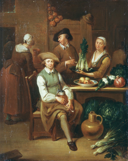 Kitchen Interior, 19th century. Creator: Johann Gerlach Lambert.