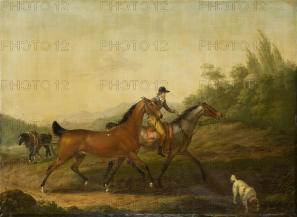 Two English Horses, 1797. Creator: Johann Georg Pforr.