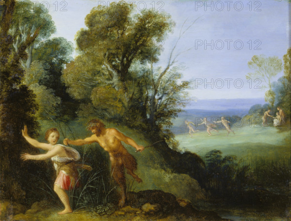 Pan and Syrinx, 1610-1620. Creator: Follower of Adam Elsheimer.