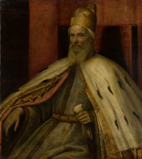 Portrait of the Doge Marcantonio Memmo, after 1612. Creator: Copy after Leandro Bassano.
