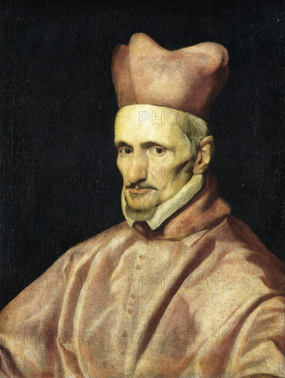 Portrait of Cardinal Gaspar de Borja y Velasco, 1643-1645. Creator: Workshop of Diego Velázquez.