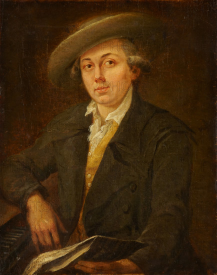 Portrait of a Musician (Portrait of the Composer Joseph Martin Kraus?), 1782. Creator: Johann Georg Schütz.