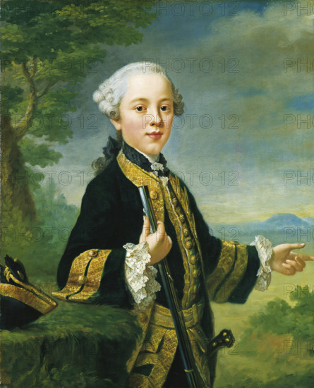 Portrait of Justinian Theodor Friedrich von Holzhausen, c1758. Creator: Johann Georg Ziesenis.