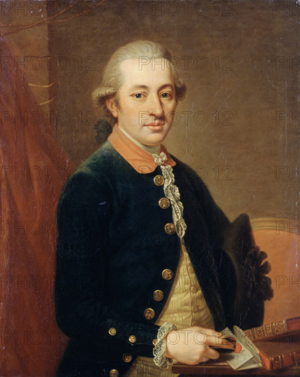 Portrait of Carl Justinian von Holzhausen, 1781. Creator: Johann Wilhelm Hoffnas.