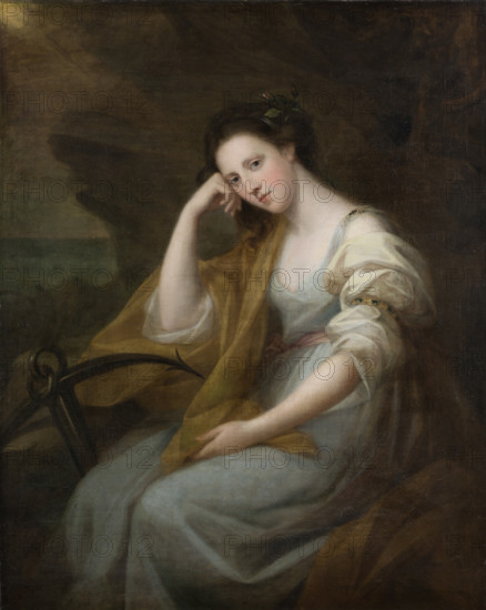 Portrait of Lady Louisa Leveson-Gower (1749/50-1827), later Baroness Macdonald, as Spes, 1767. Creator: Angelica Kauffman.