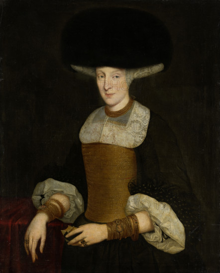 Portrait of a Richly Dressed Young Woman, 1673. Creator: Theodor Roos.