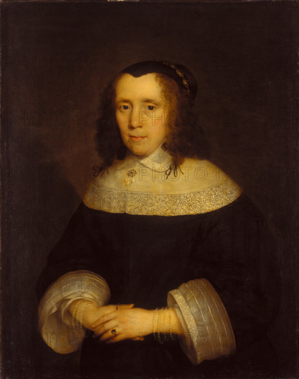 Portrait of a Woman, c1650-1655. Creator: Cornelis Janssens van Ceulen.