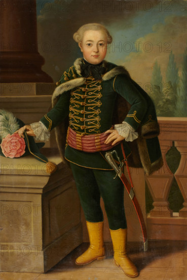 Portrait of Carl Justinian von Holzhausen (1750-1793), c1758-1759. Creator: Anton Tischbein?.
