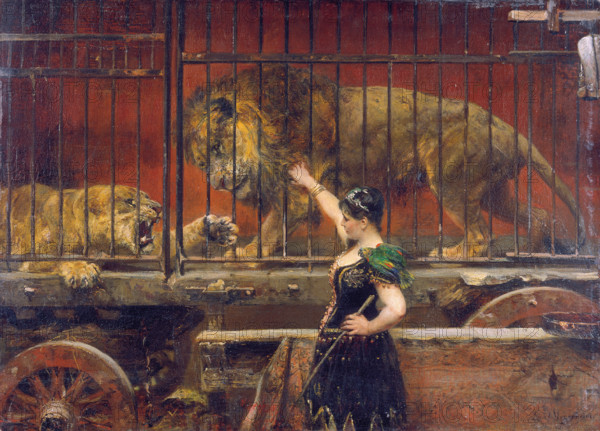 The Jealous Lioness, 1885-1890. Creator: Paul Meyerheim.