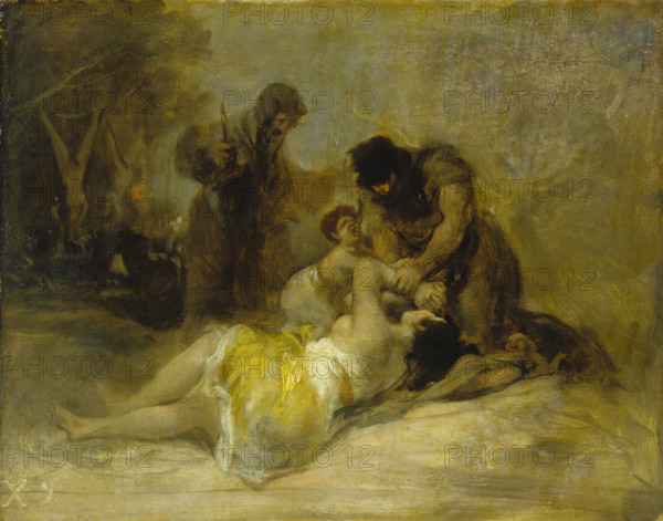 Attack on a Woman, 1810-1812. Creator: Francisco Goya.