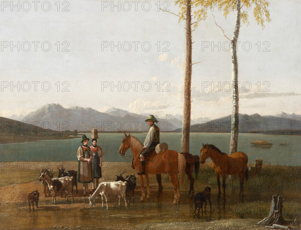 Morning at the Tegernsee, 1827. Creator: Wilhelm von Kobell.