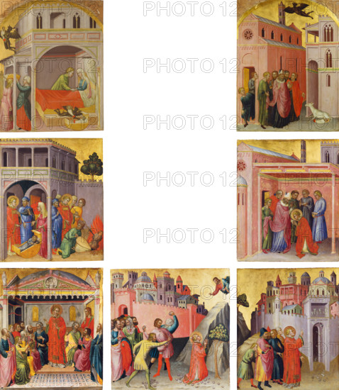 Seven Scenes from the Legend of St Stephen, c1390. Creator: Martino di Bartolomeo di Biagio.