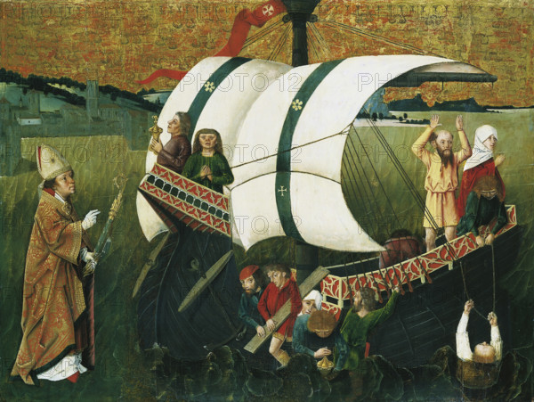 Scene from the Legend of a Bishop Saint, c1480. Creator: Unknown.