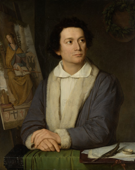 Portrait of the Painter Philipp Veit, 1838. Creator: Joseph Binder.