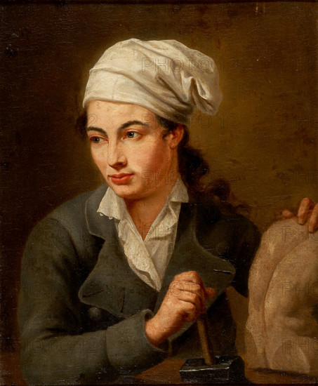 Portrait of a Sculptor, c1750. Creator: Venetian Master c1750.