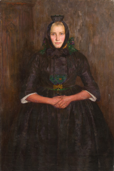 Hessian peasant girl, 1897. Creator: Carl Ludwig Noah Bantzer.