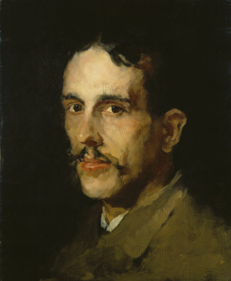 Portrait of the painter Louis Eysen, c1870. Creator: Wilhelm Maria Hubertus Leibl.