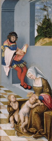 Mary Salome and Zebedaeus (with the features of John the Constant) with their sons..., 1509. Creator: Lucas Cranach the Elder.