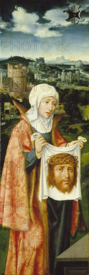 Saint Veronica Displaying the Sudarium, 1524. Creator: Joos van Cleve.