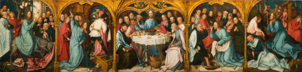 Predella of the High Altarpiece of the Dominican Church in Frankfurt, 1501. Creators: Hans Holbein the Elder, Jesus Christ.