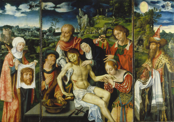 Tripytych with the Lamentation, 1524. Creator: Joos van Cleve.